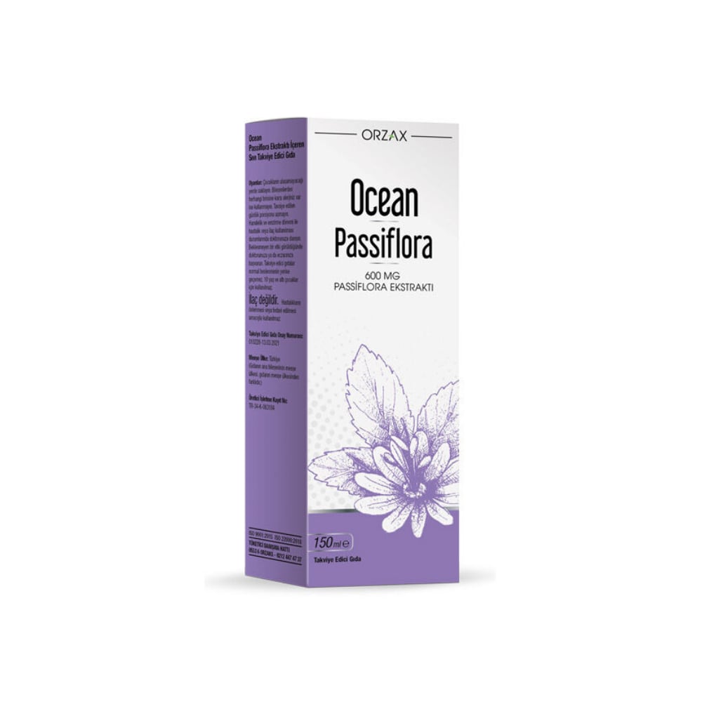 Orzax Ocean Passiflora Şurup 150 ml Takviye Edici Gıda
