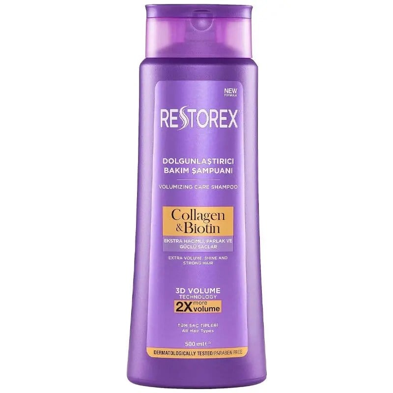 Restorex Collagen & Biotin Tüm Saç Tipleri İçin Dolgunlaştırıcı Şampuan 500 ml