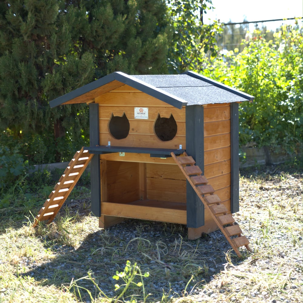 2'Lİ  MAMALIKLI KEDİ EVİ
