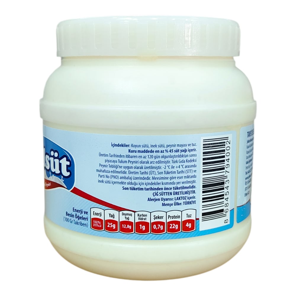 950 gram YILSÜT Şavak Tulum Peyniri