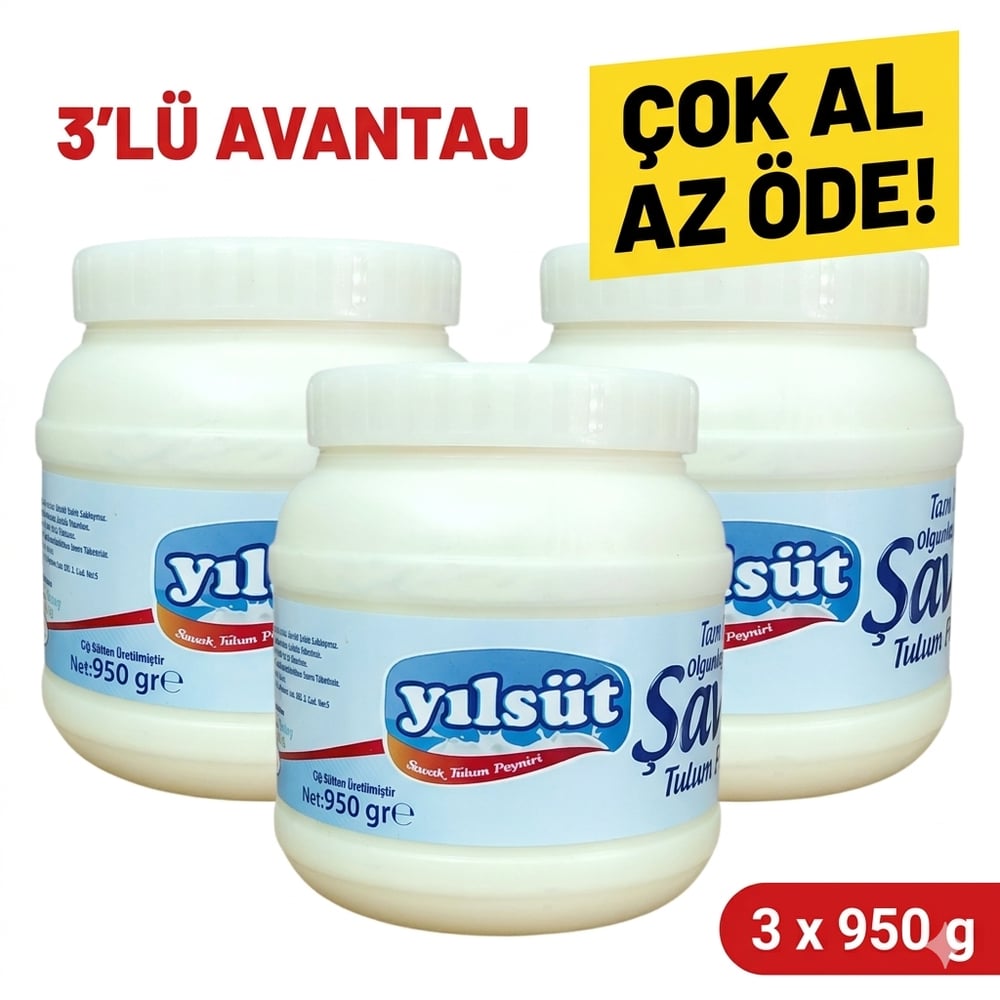 950 gram YILSÜT Şavak Tulum Peyniri (3 adet)