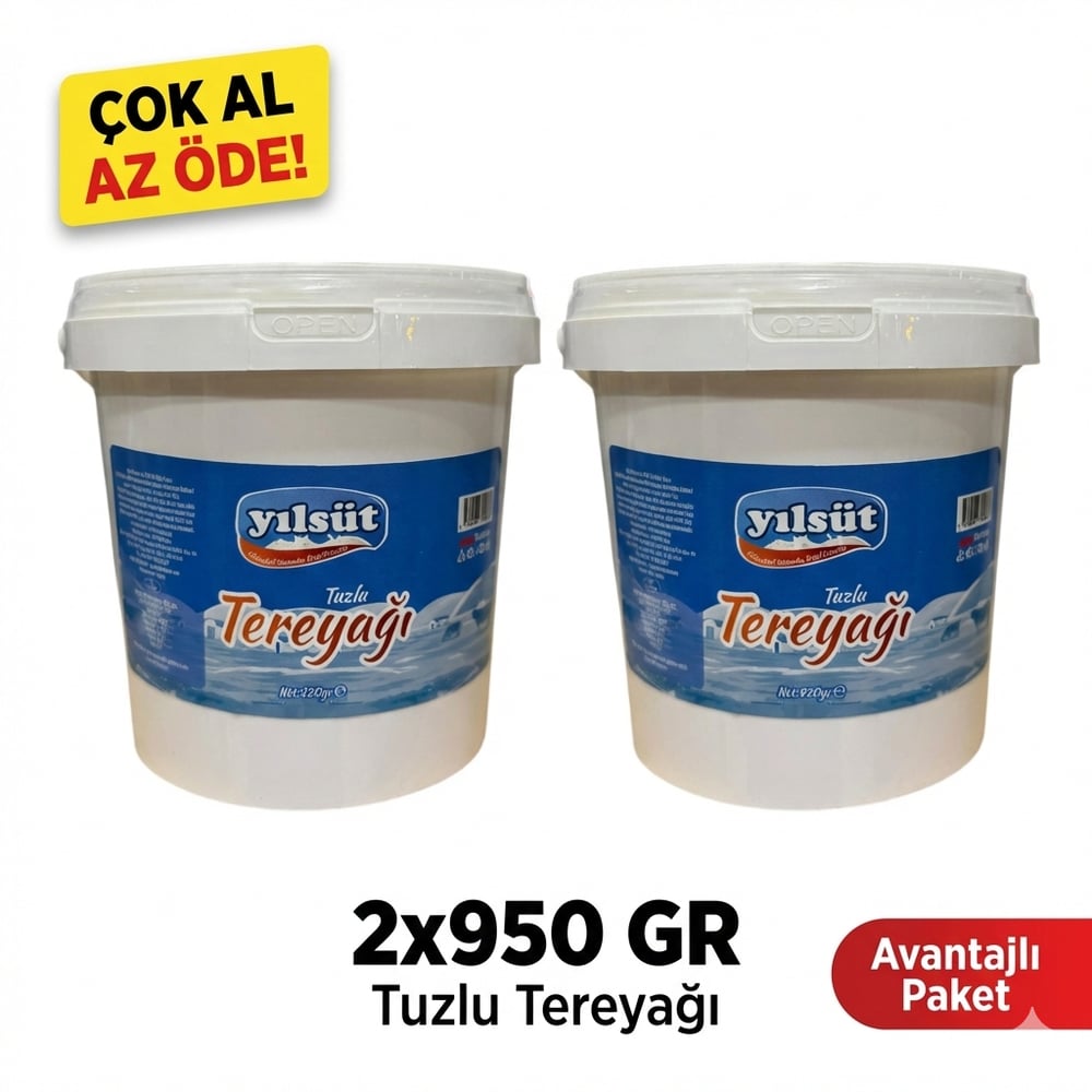 950 gram YILSÜT Tuzlu Tereyağı (2 adet)