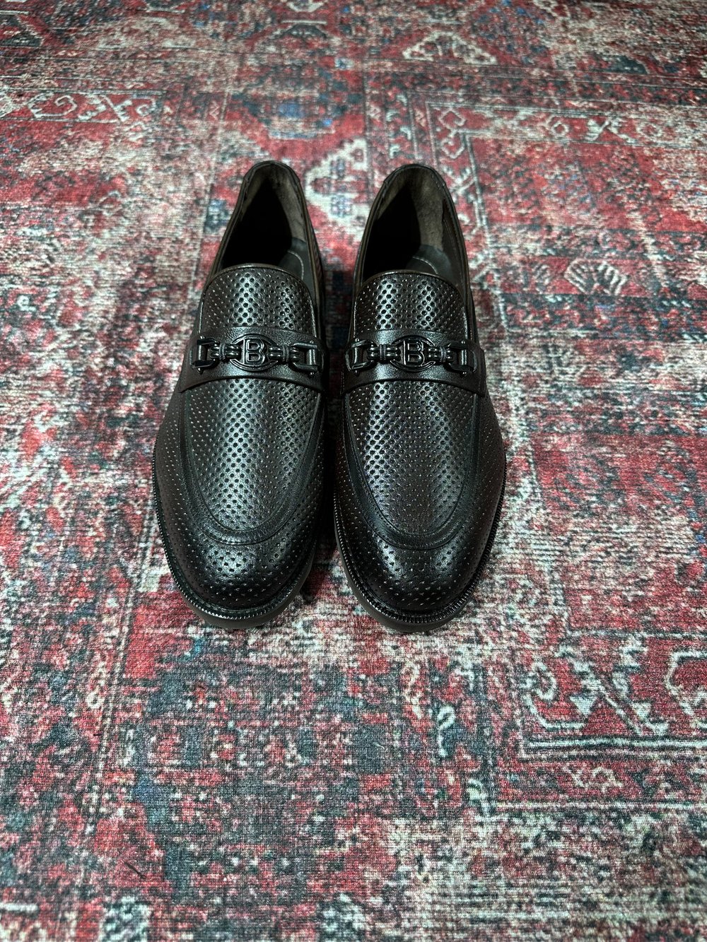 DELİKLİ DESEN DERİ LOAFER AYAKKABI | KAHVERENGİ