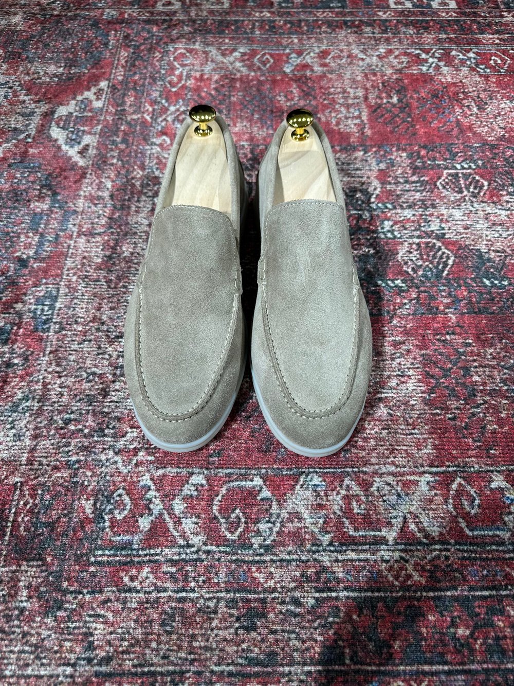 L.P. HAKİKİ DERİ SÜET LOAFER AYAKKABI | KREM