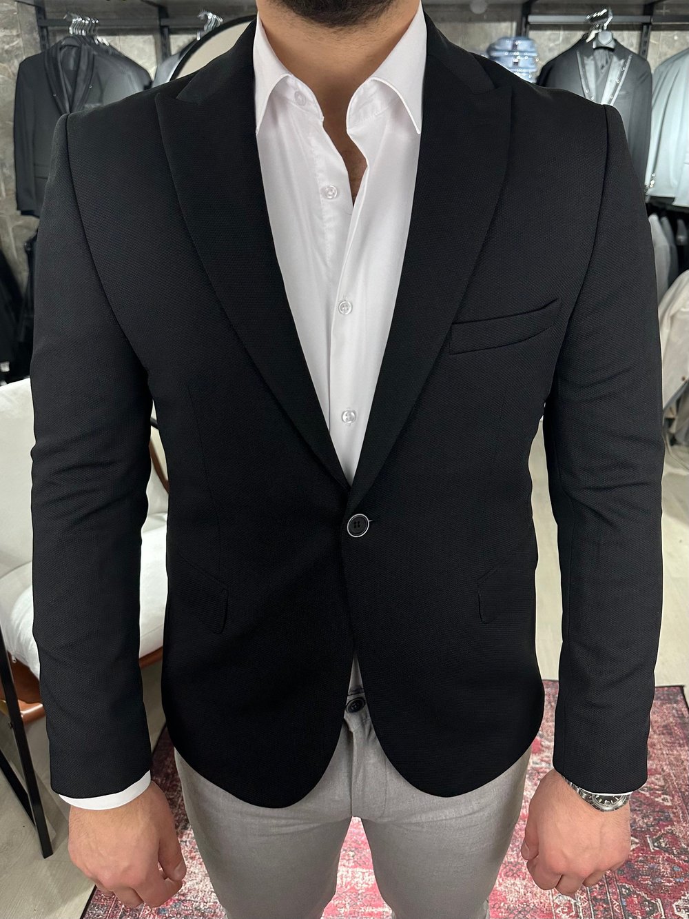 SLİM FİT BLAZER CEKET | SİYAH