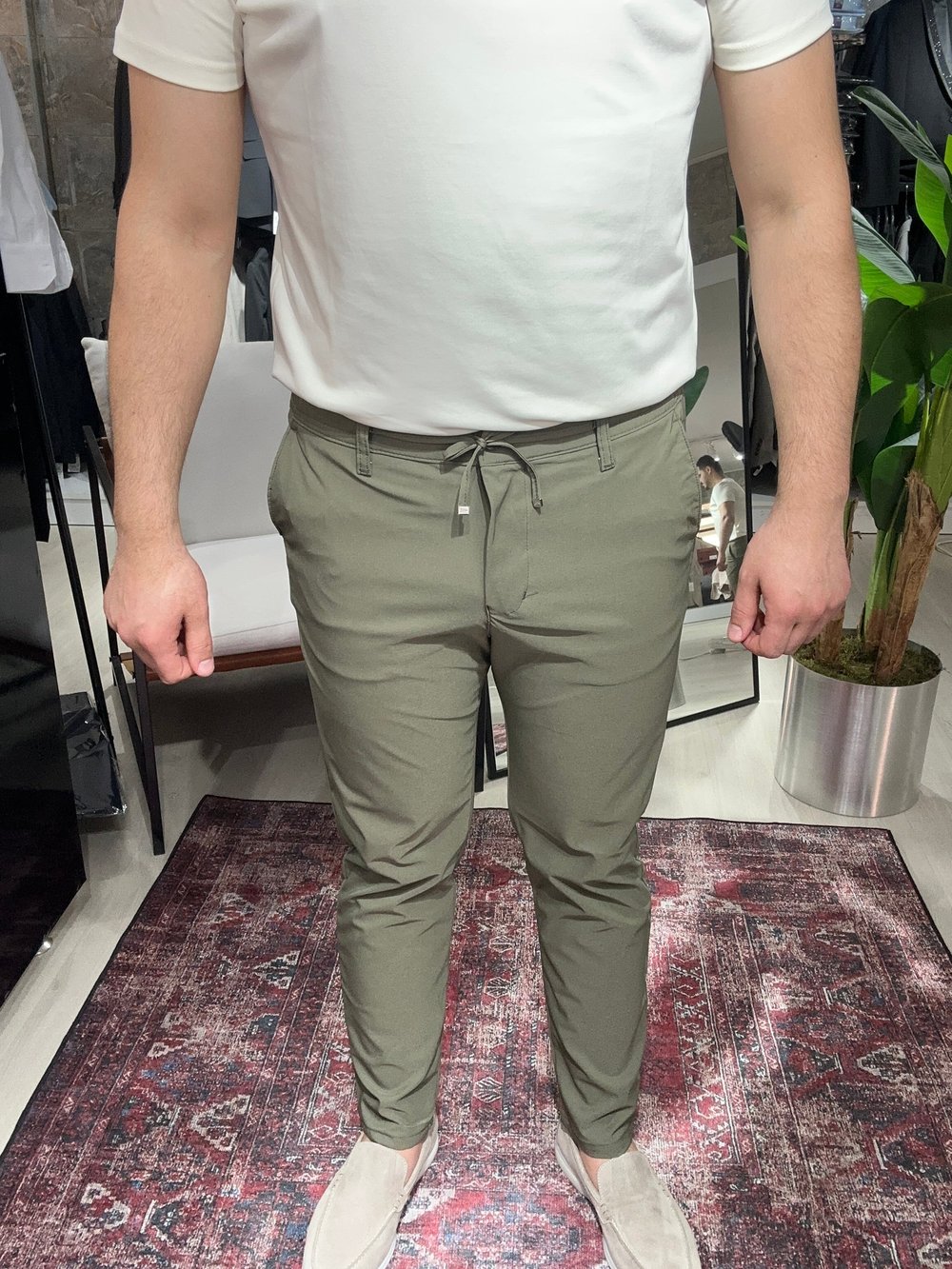 SLİM FİT PARŞÜT JOGGER PANTOLON | HAKİ