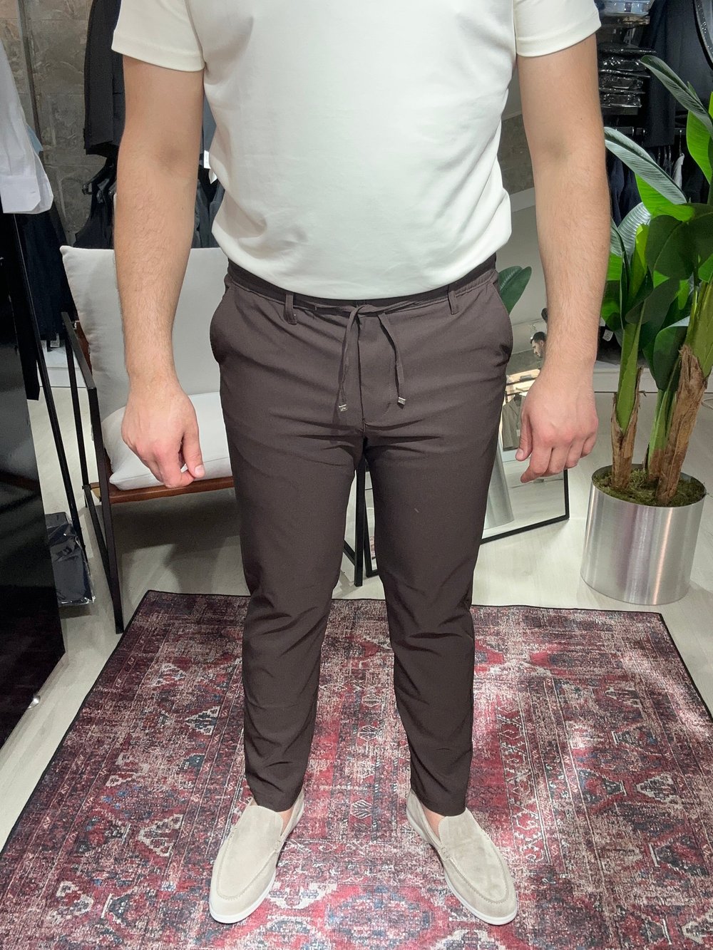 SLİM FİT PARŞÜT JOGGER PANTOLON | KAHVERENGİ