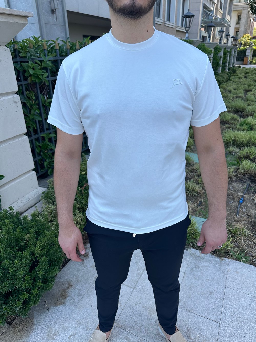 YUMUŞAK DOKULU T-SHIRT | BEYAZ