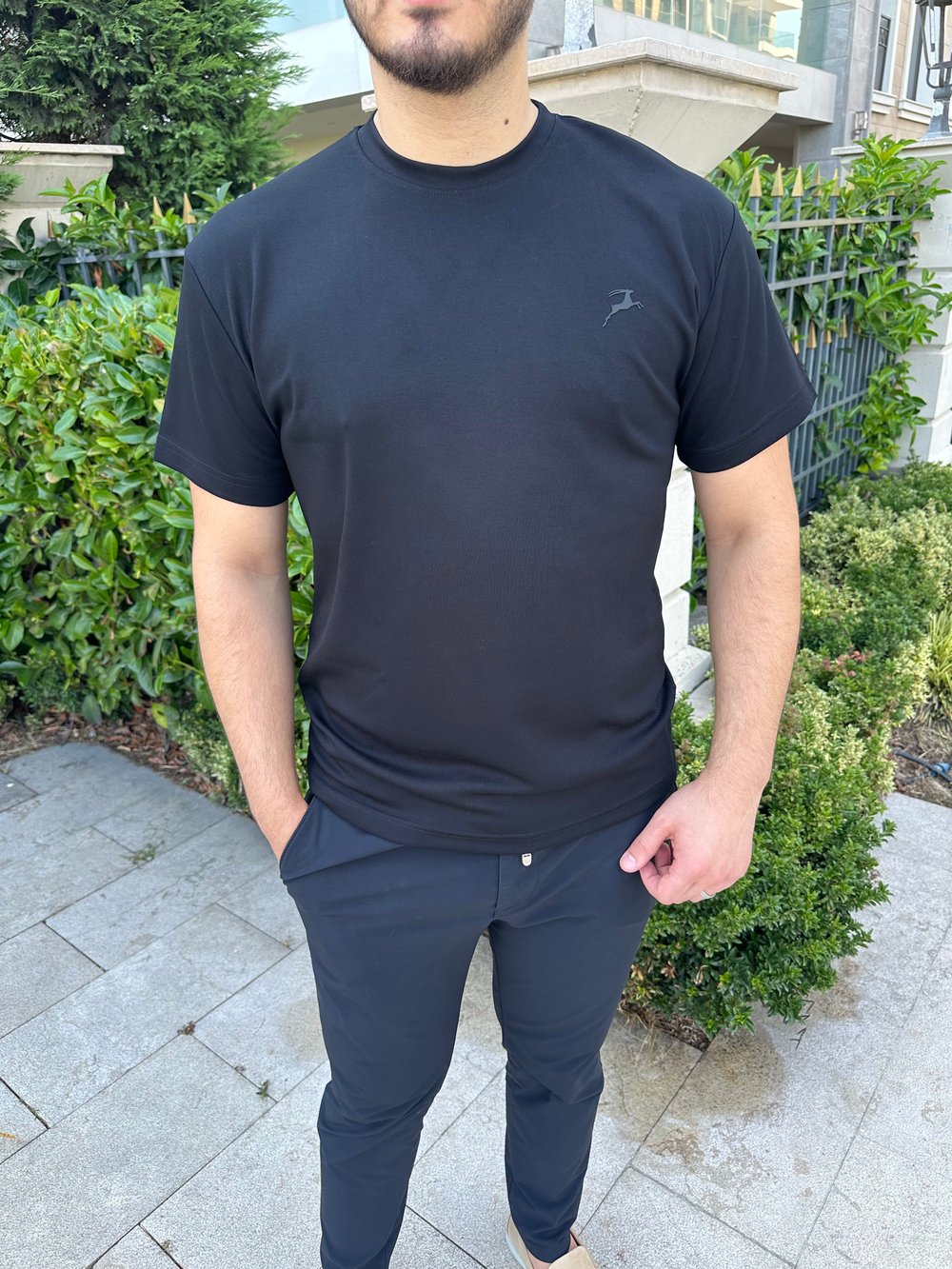 YUMUŞAK DOKULU T-SHIRT | SİYAH