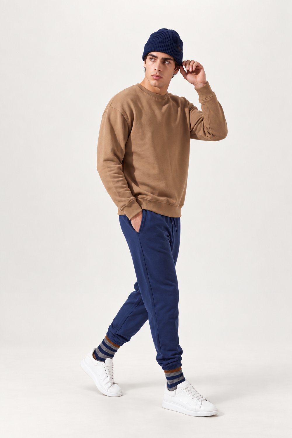 Basic Oversize Bisiklet Yaka Sweatshirt