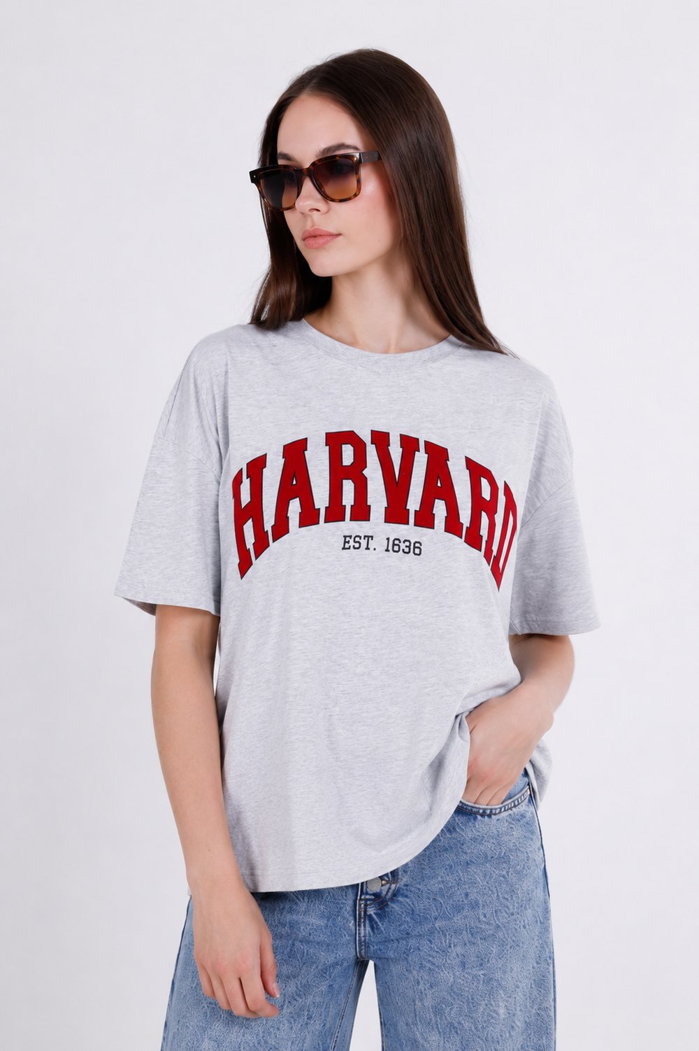 Harvard Baskılı T-Shirt