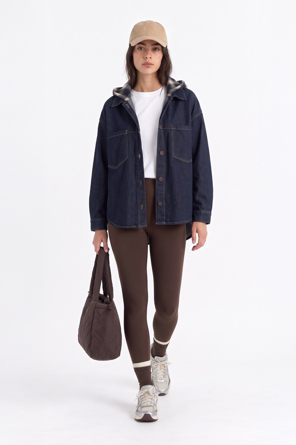 Kapüşonlu Denim Overshirt