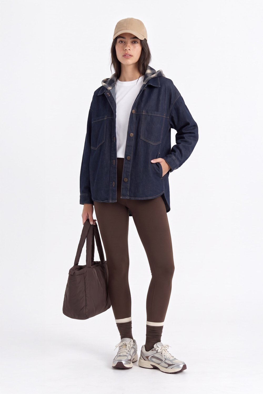 Kapüşonlu Denim Overshirt
