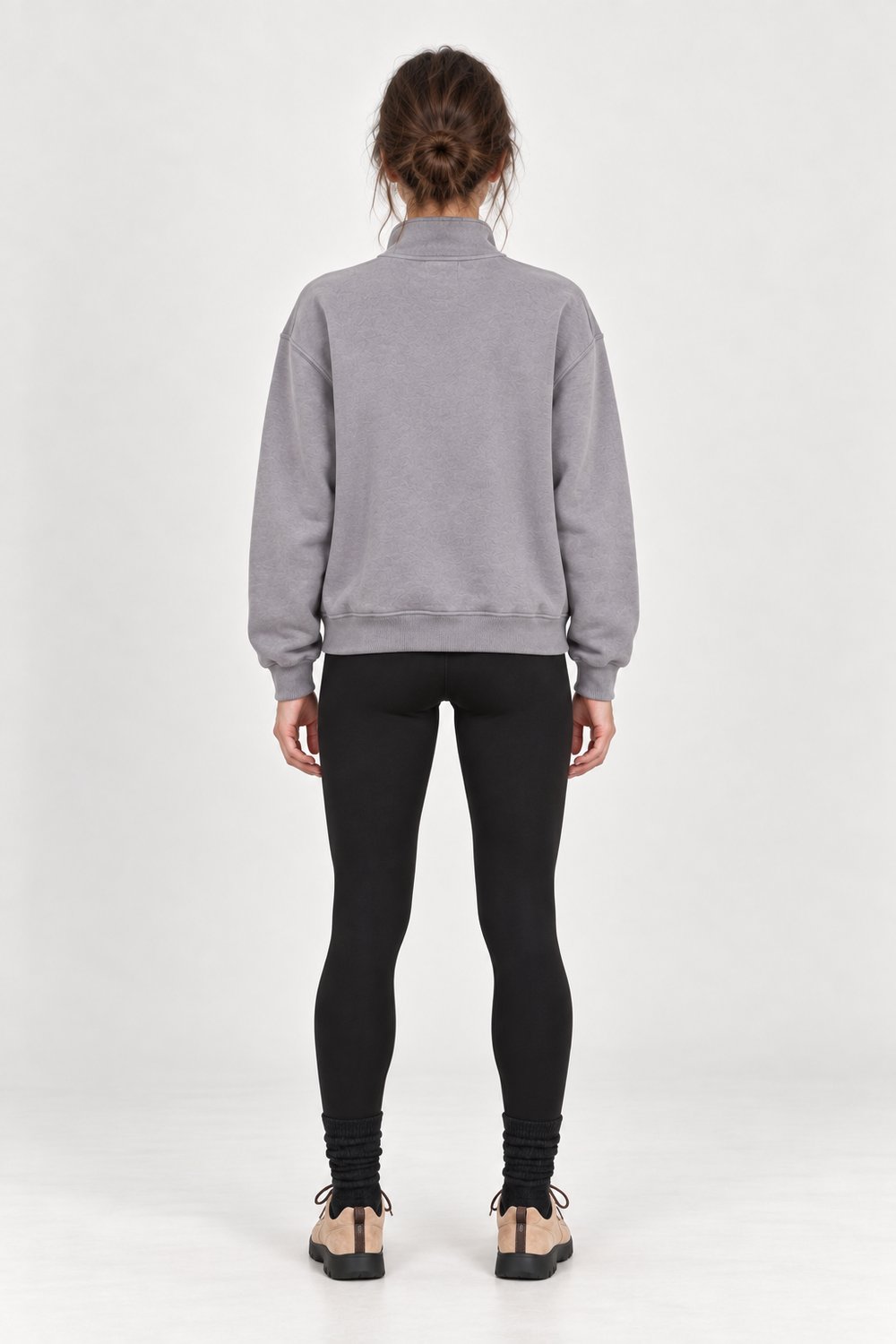 Palm Springs Baskılı Yarım Fermuarlı Sweatshirt