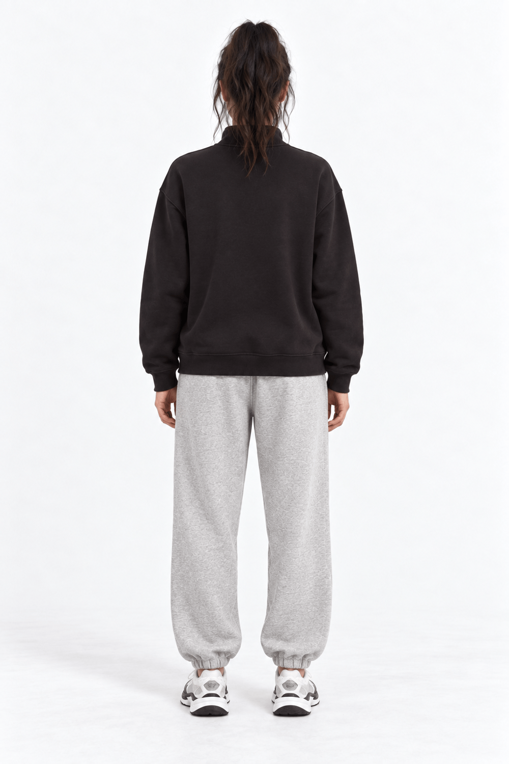 Palm Springs Baskılı Yarım Fermuarlı Sweatshirt