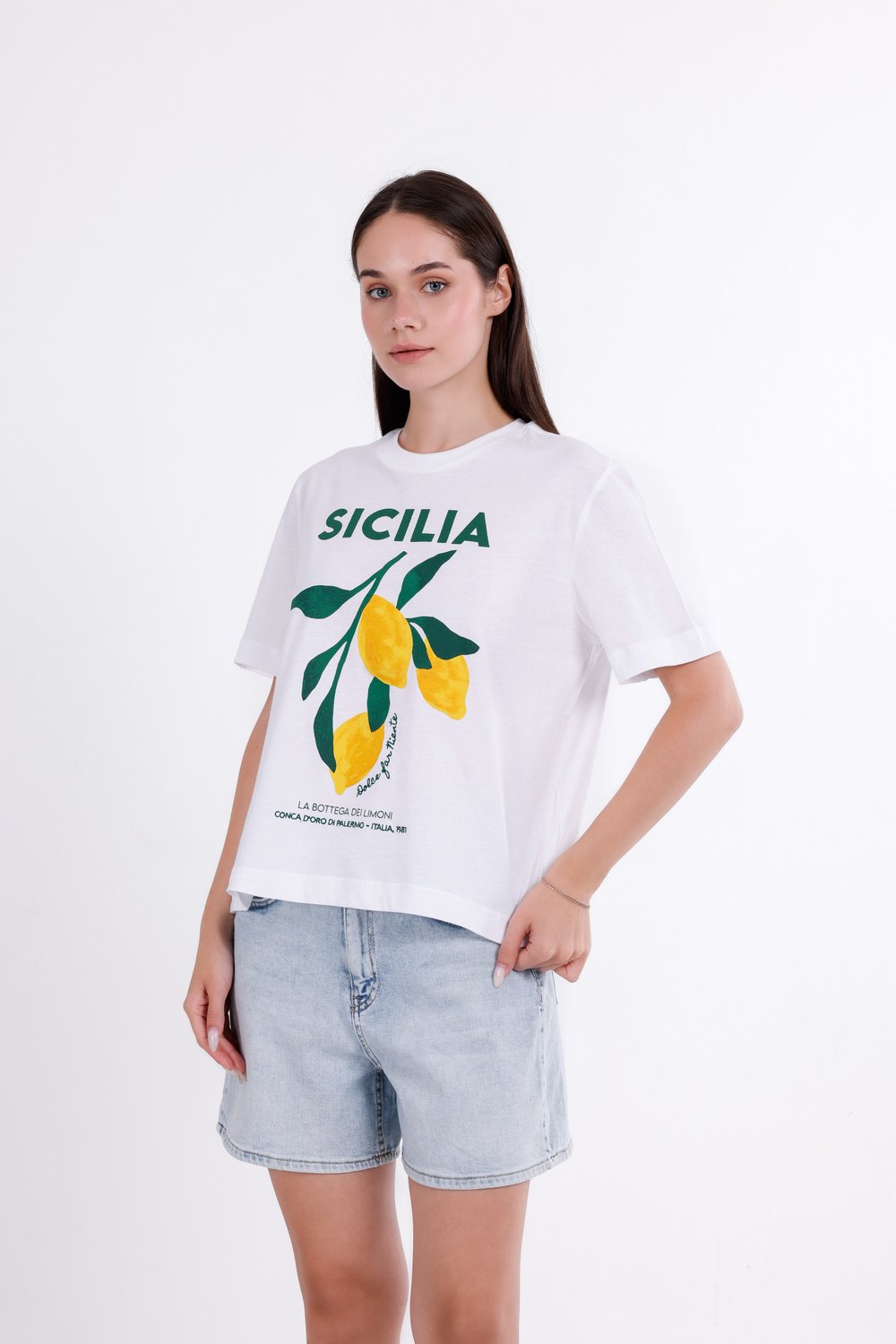 Sicilia Baskılı Nakışlı T-Shirt