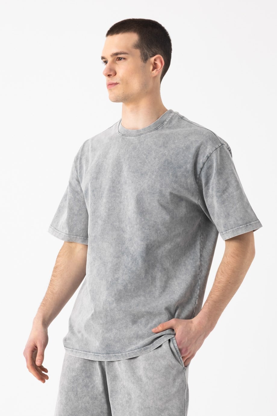 Yıkamalı Basic T-Shirt
