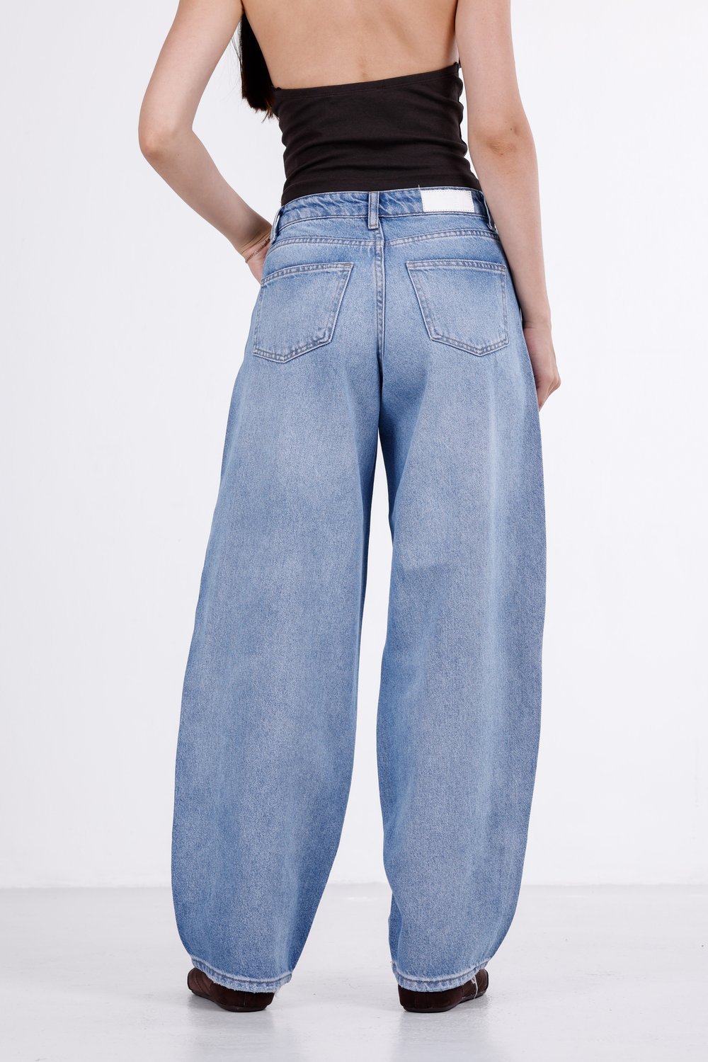 Yırtık Detaylı Barrel Jean