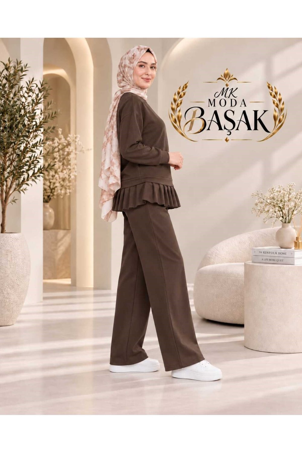 Oysho Kumaş Pileli Tunik Bol Paça Pantolon İkili Takım