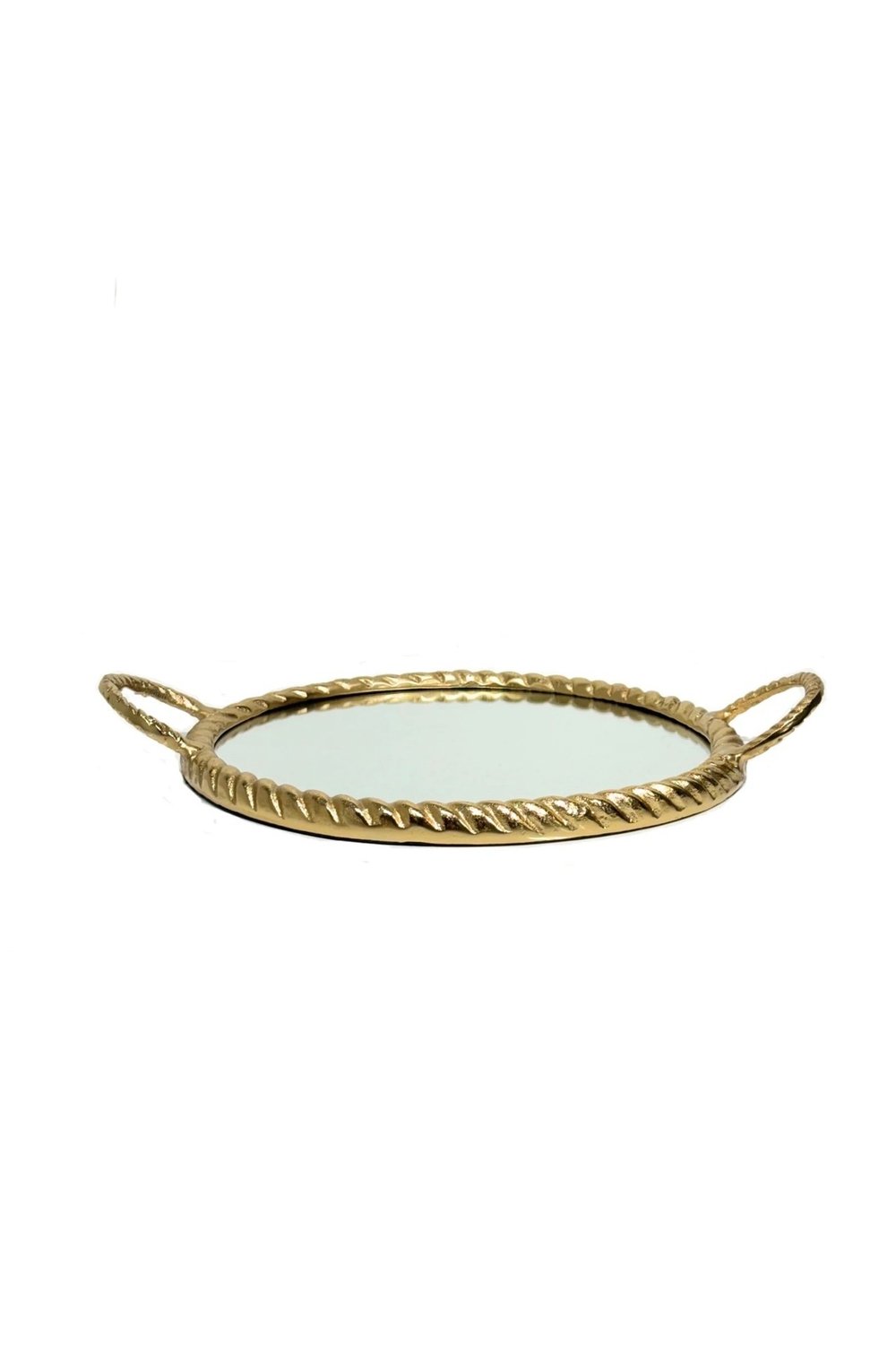 Yuvarlak Gold Tepsi