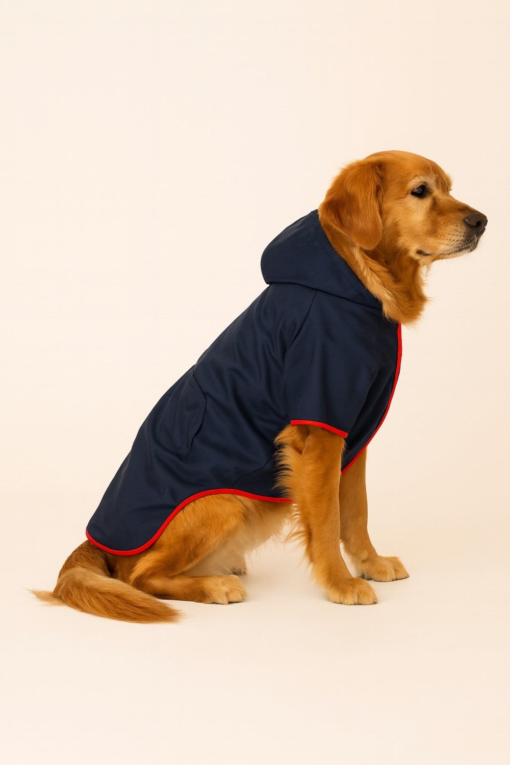 Büyük Irk Navy Köpek Yağmurluğu -köpek Kiyafeti