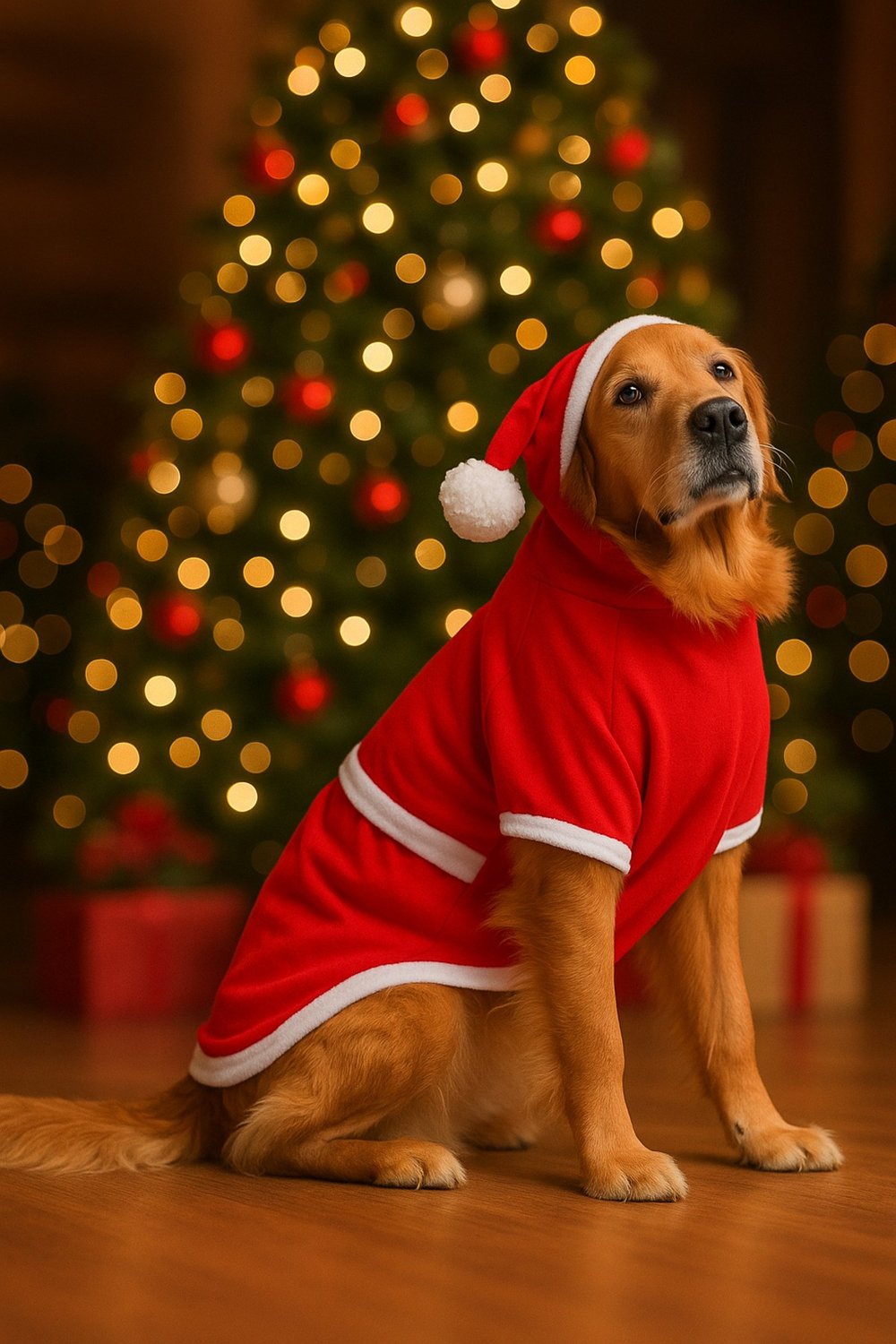 Büyük Irk Noel Baba Köpek Swaeti-köpek Kiyafeti-köpek Kostüm