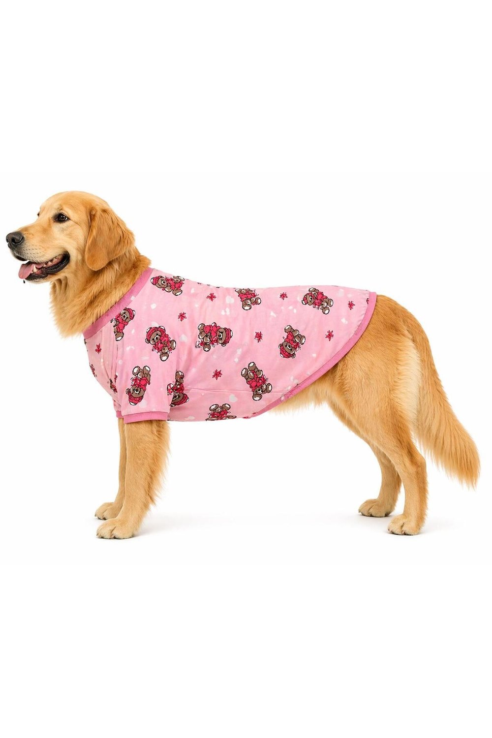 Büyük Irk Pink Bear Yazlık Köpek T-Shirt Köpek Kıyafeti (11-45KG)