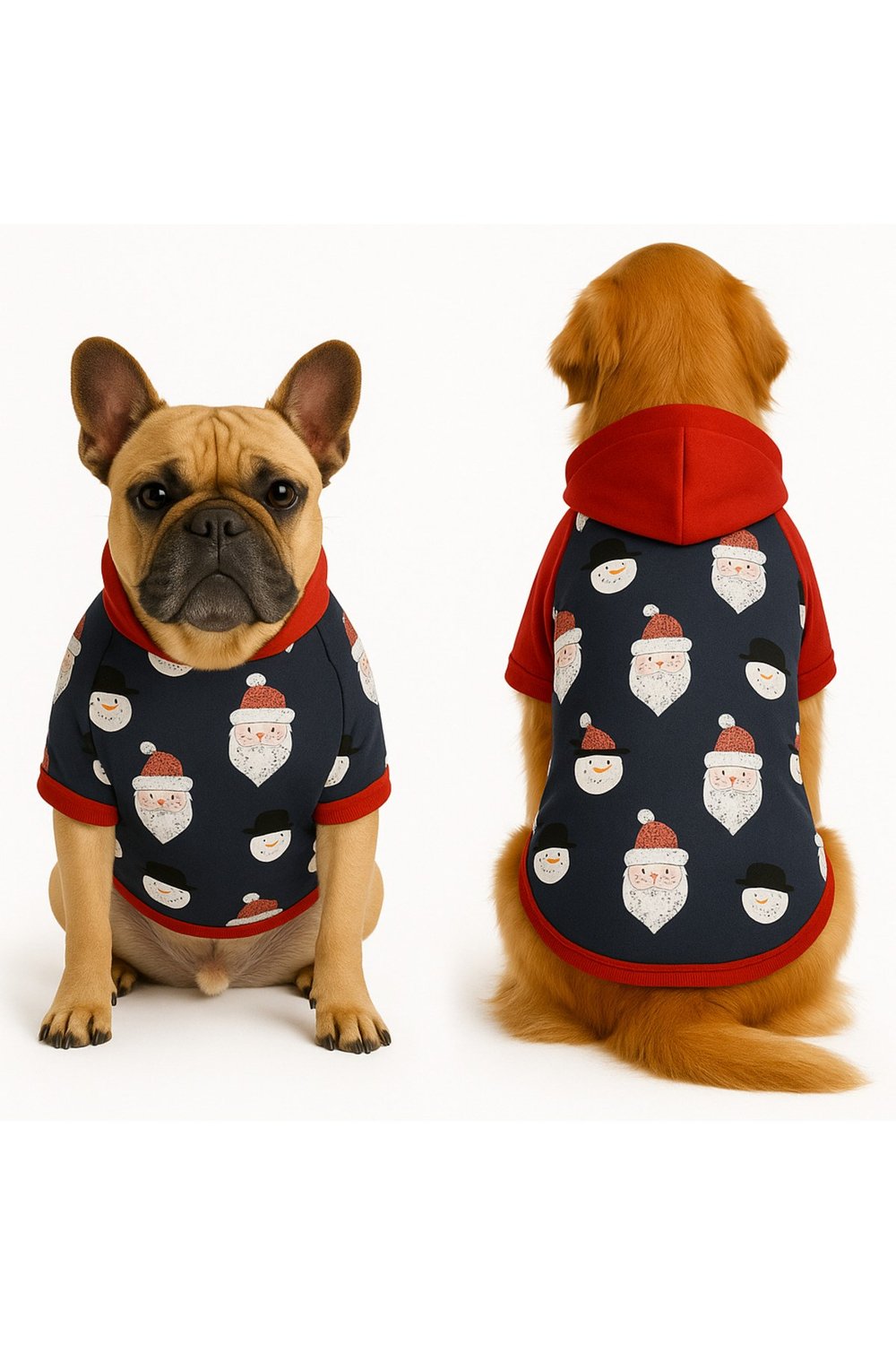 Büyük Irk Yılbaşı Santa & Snowman Köpek Kıyafeti Köpek Sweati (11-45kg)