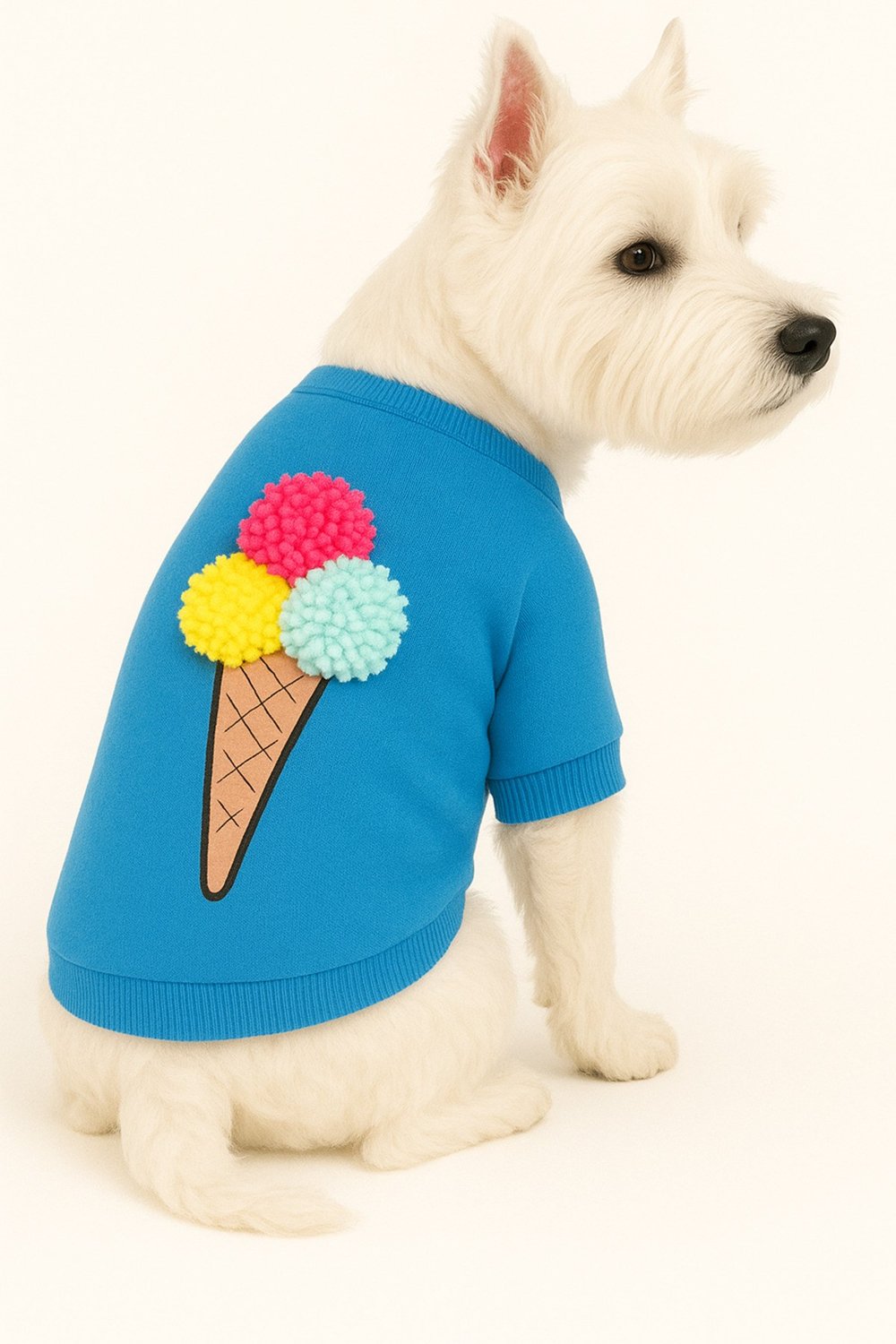 Küçük Irk Blue Ice Cream Kedi-köpek Sweati