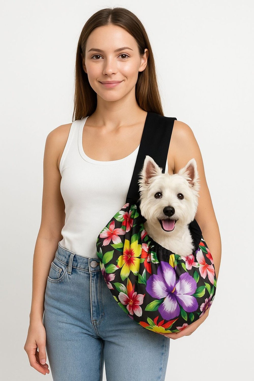 Küçük Irk Flowers Köpek Taşıma Çantası (1-5 KG)
