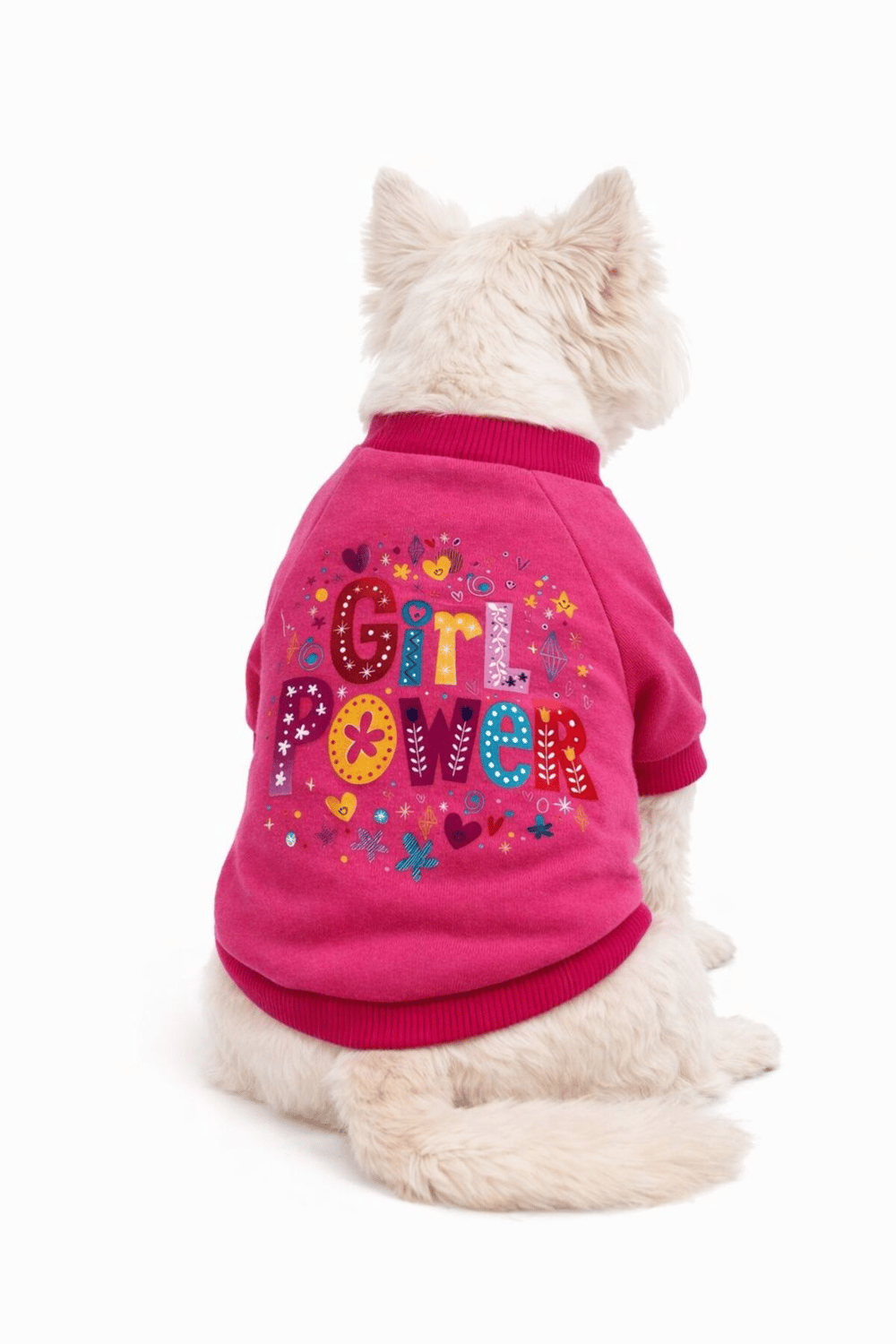 Küçük Irk GİRL POWER Köpek Sweati Köpek Kıyafeti Kedi Kıyafeti (1-10KG)