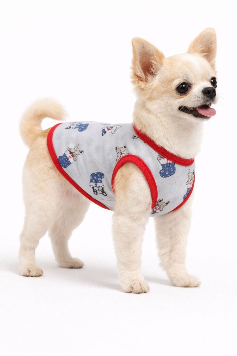 Küçük Irk Gray Dog Köpek Kıyafeti Köpek Atleti (1-10KG)