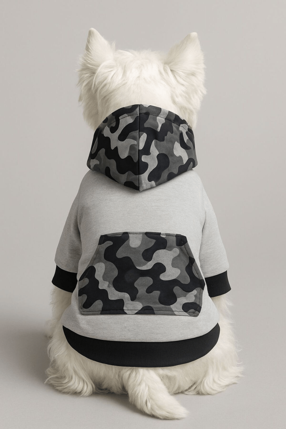 Küçük Irk Gray Soldier Köpek Sweati Köpek Kıyafeti Kedi Kıyafeti (1-10KG)