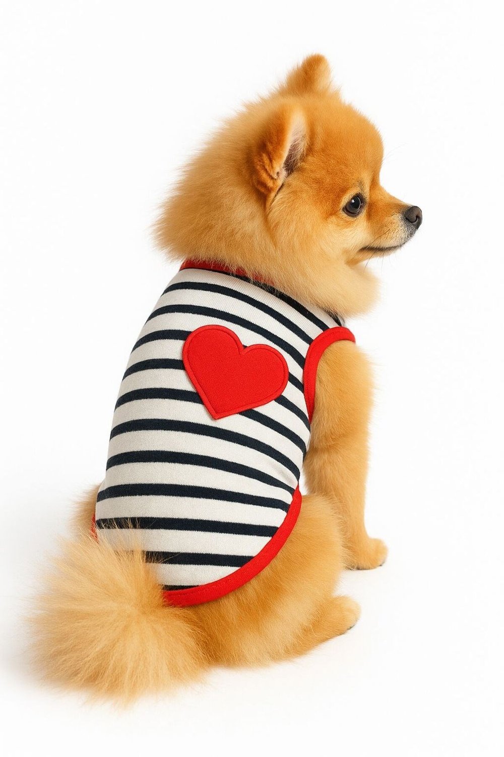 Küçük Irk Heart Kedi Atleti & Köpek Atleti Köpek Kıyafeti (1 Kg -10 Kg )