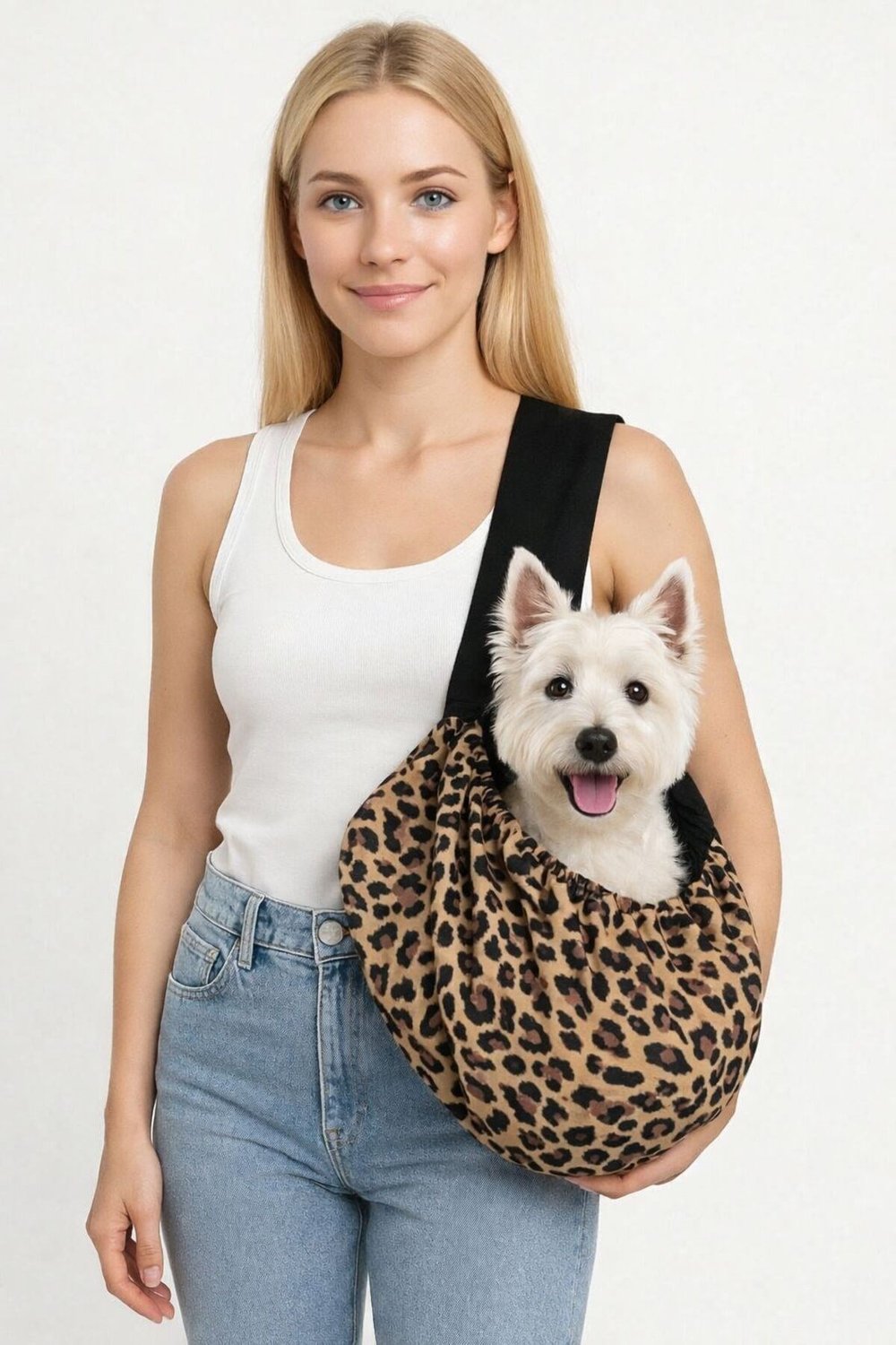 Küçük Irk Leopar Desen Kedi Köpek Taşıma Çantası ( 1-5 KG)