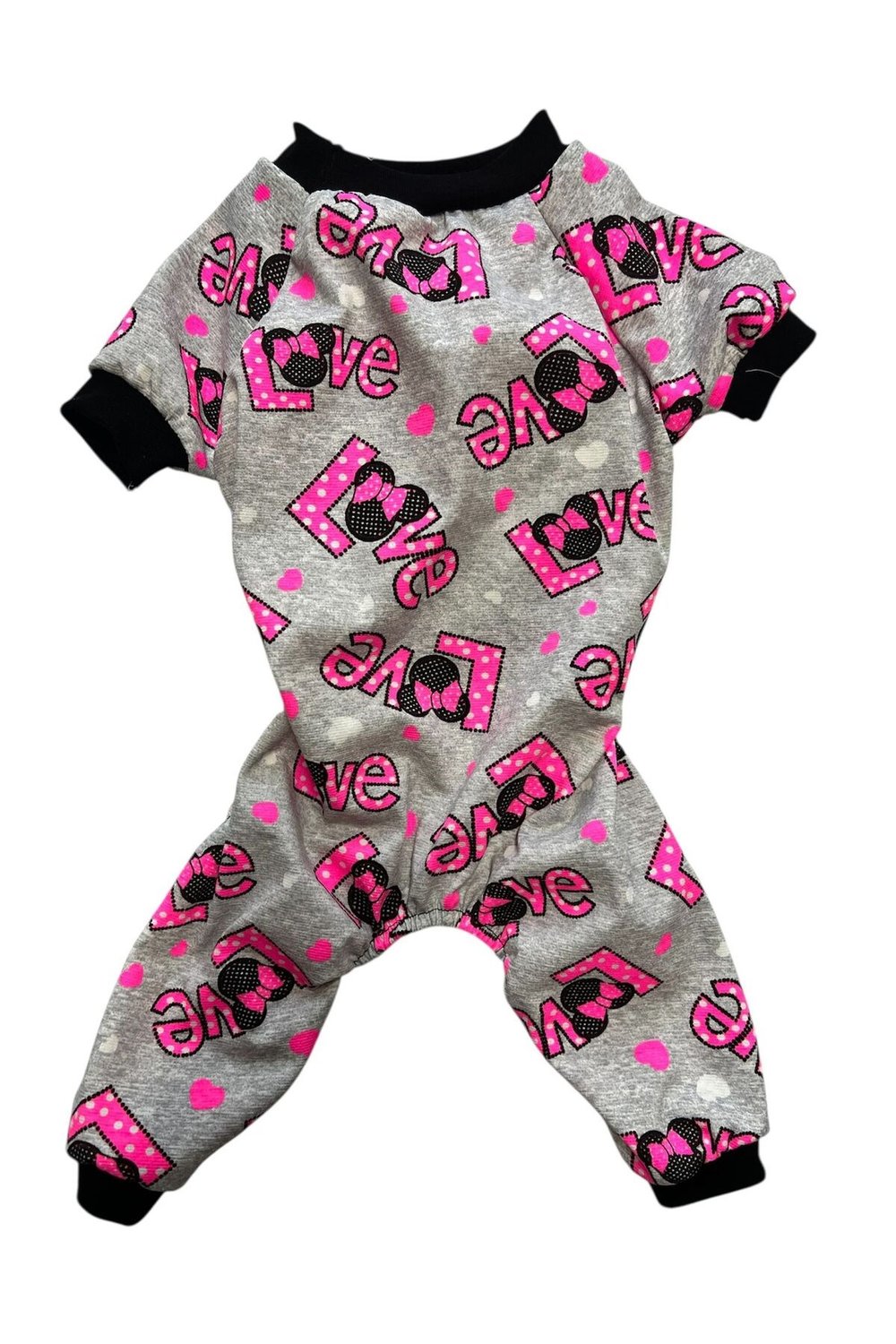 Küçük Irk Love Pink Neon Köpek Tulumu Köpek Kıyafeti Kedi Kıyafeti (1-10KG)