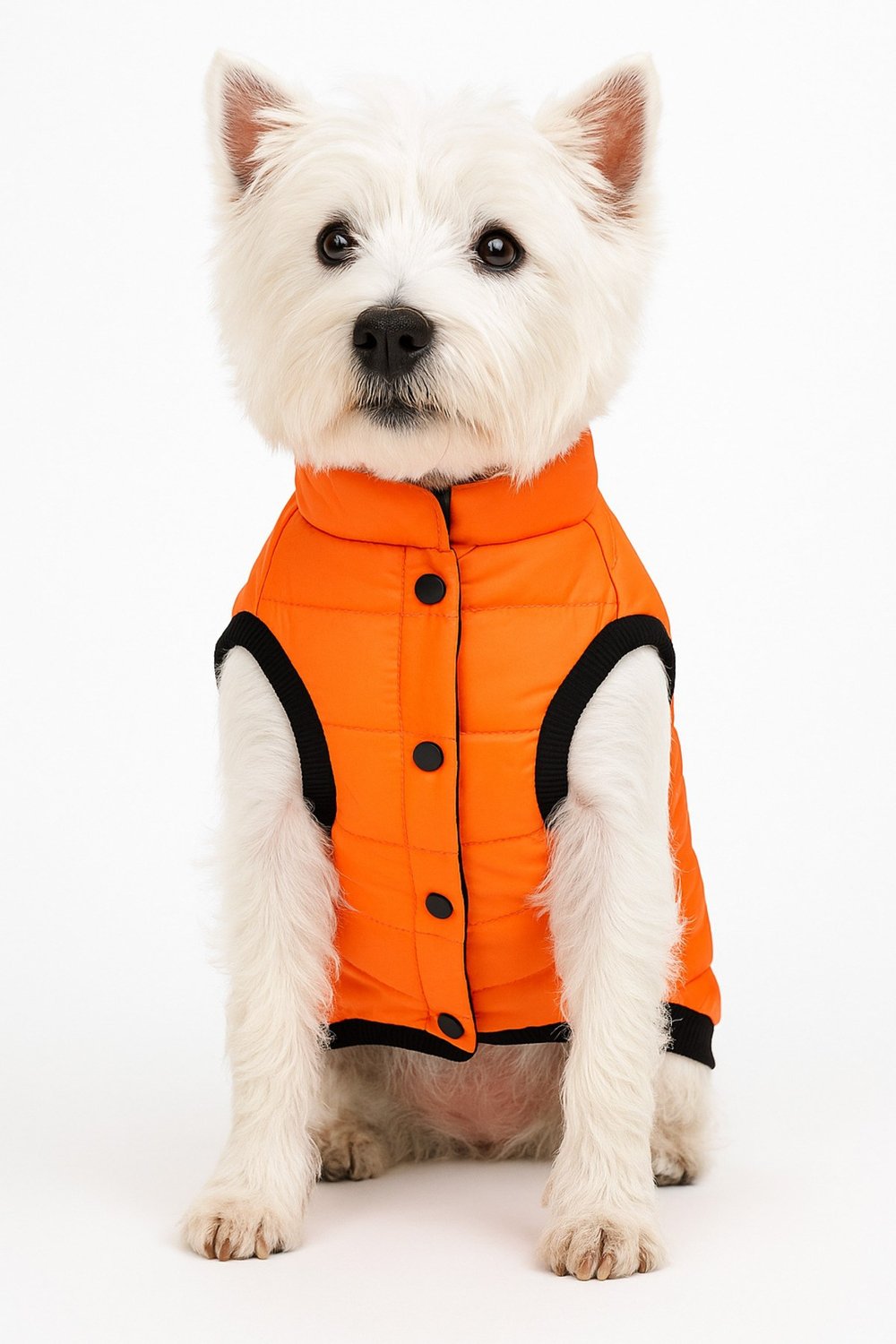 Küçük Irk Neon Orange Anorak Puf Kedi Köpek Kıyafeti Yeleği (01-11kg)