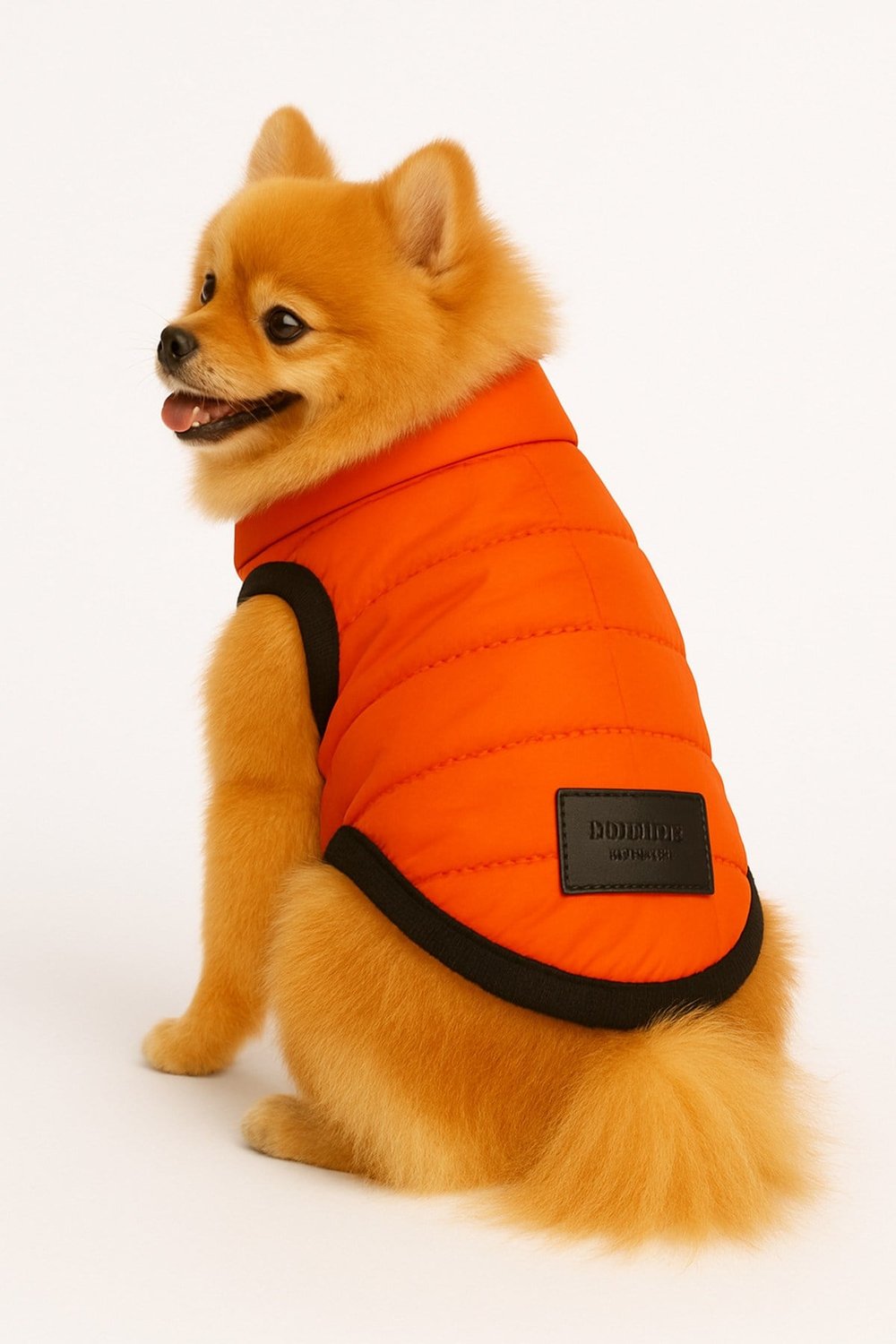 Küçük Irk Neon Orange Anorak Puf Kedi Köpek Kıyafeti Yeleği (01-11kg)