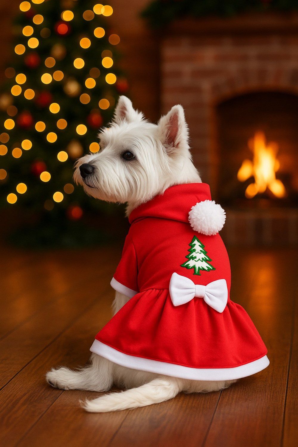 Küçük Irk Noel Anne Kıyafeti