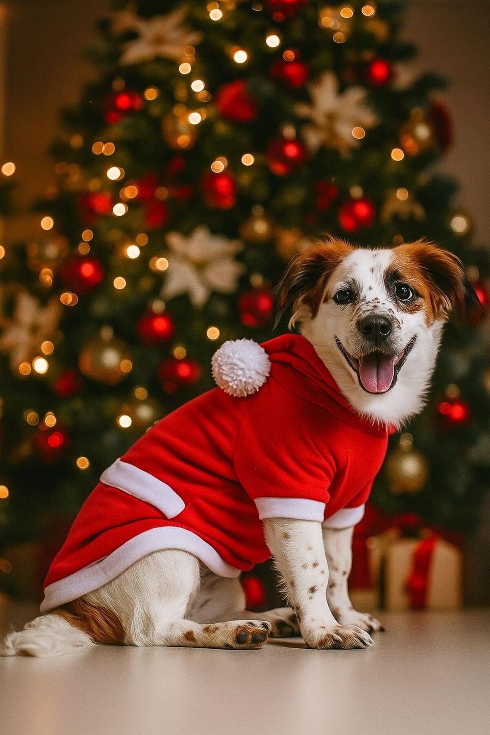 Küçük Irk Noel Baba Yılbaşı Kedi Köpek Kıyafeti (0,5-10KG)