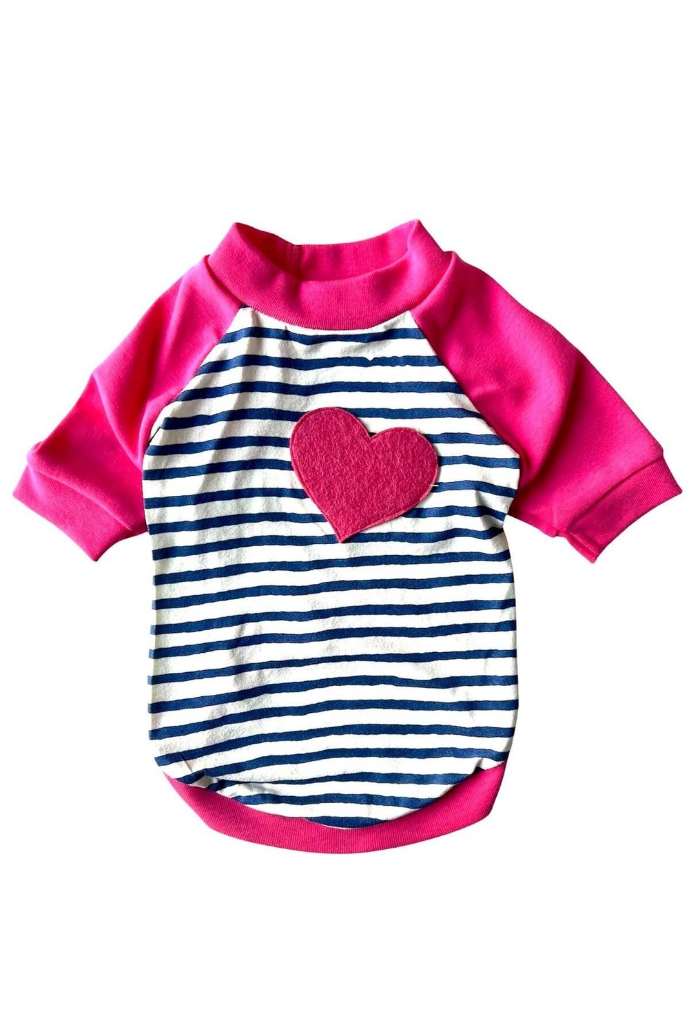 Küçük Irk Pembe Kalp Kedi Köpek Tshirt Köpek Kıyafeti (0,5-10KG)