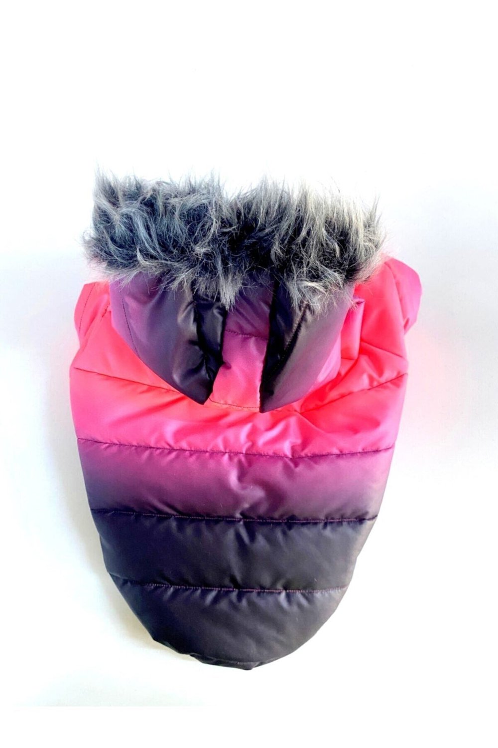 Küçük Irk Pink -black Puf Anorak Kedi & Köpek Montu (1-10KG)