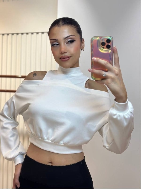 MODAL MADONNA GARNİLİ SWEAT EKRU