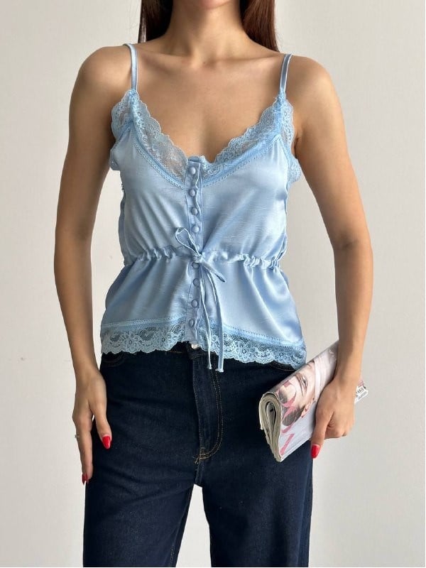 SENDY TÜL BODYSÜİT B.MAVİ