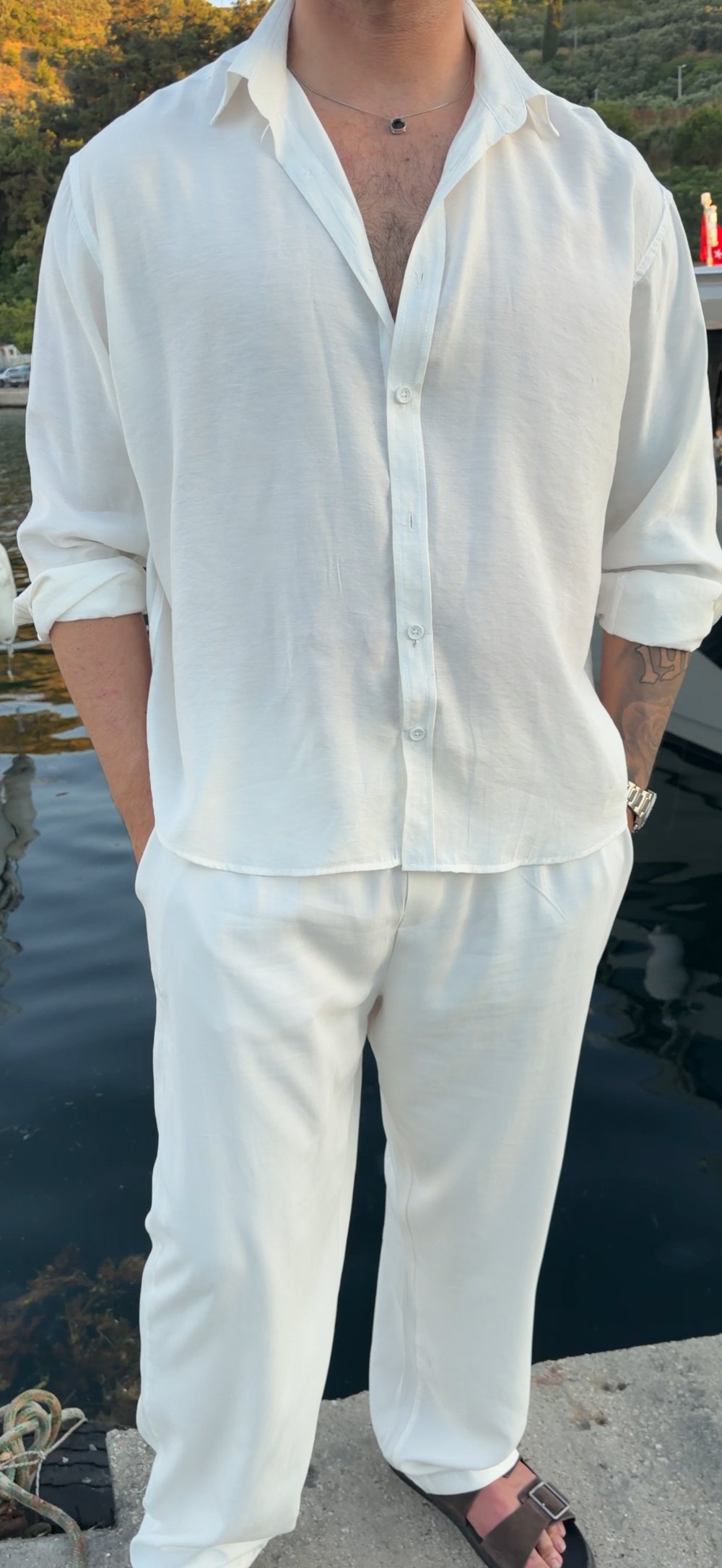 Premium beyaz oversize gömlek