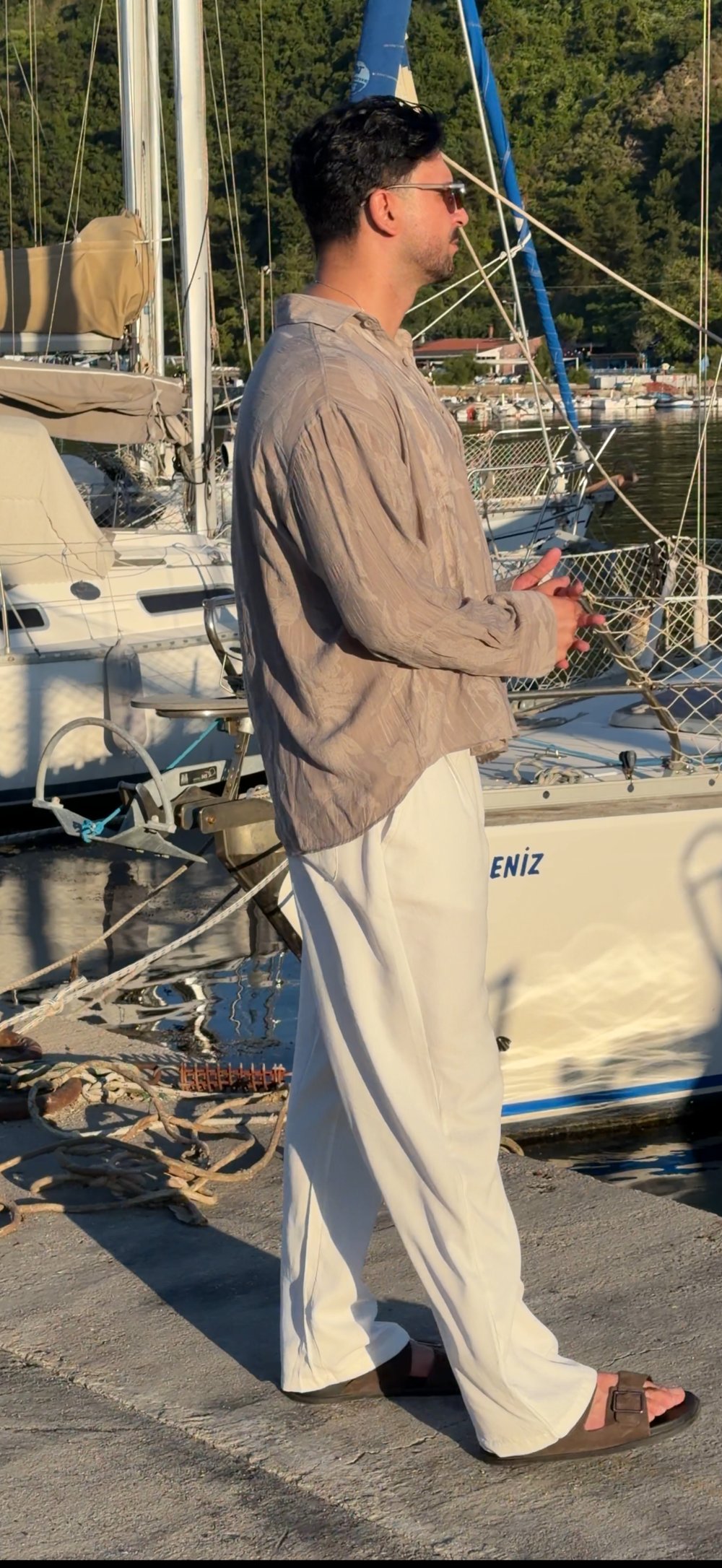 Premium etnik desen oversize gömlek