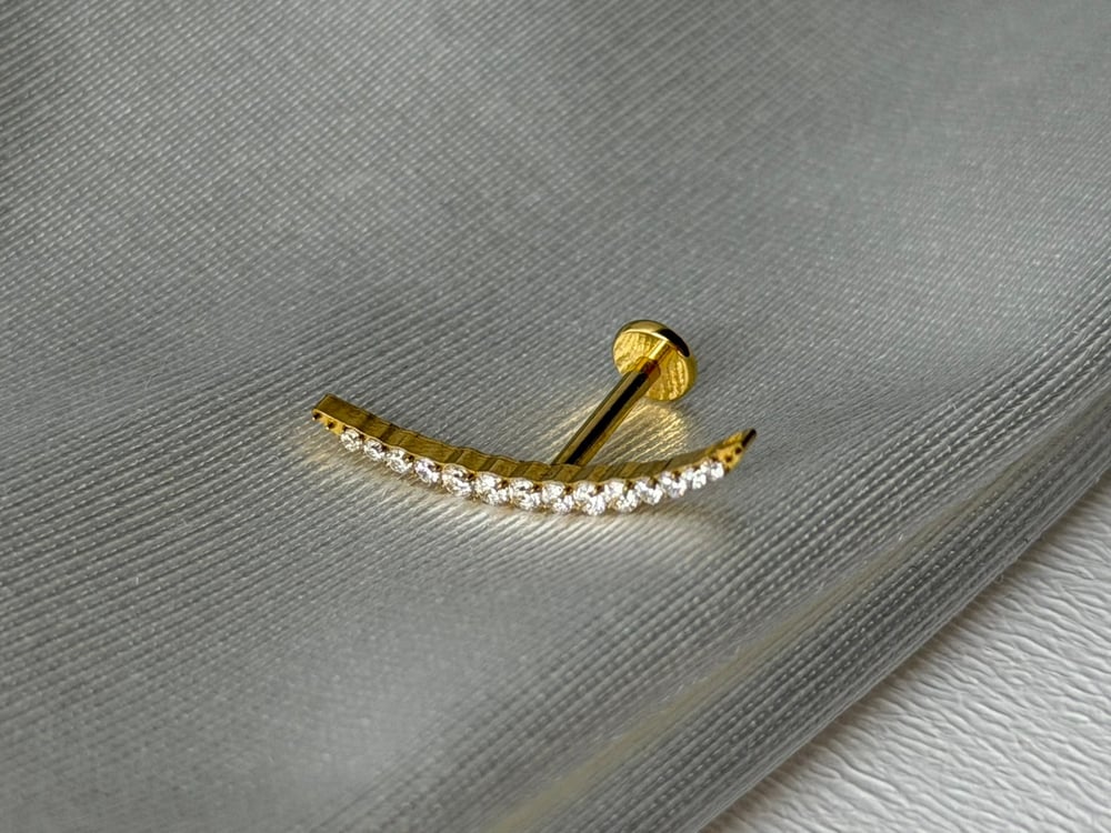 Crescent Gold Piercing
