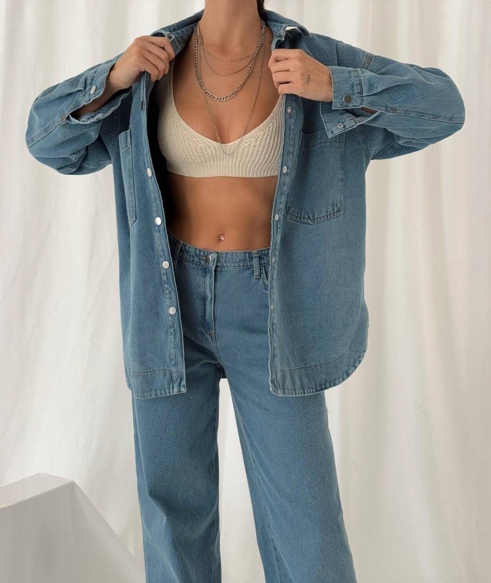 Denim Gömlek & Pantolon Takım