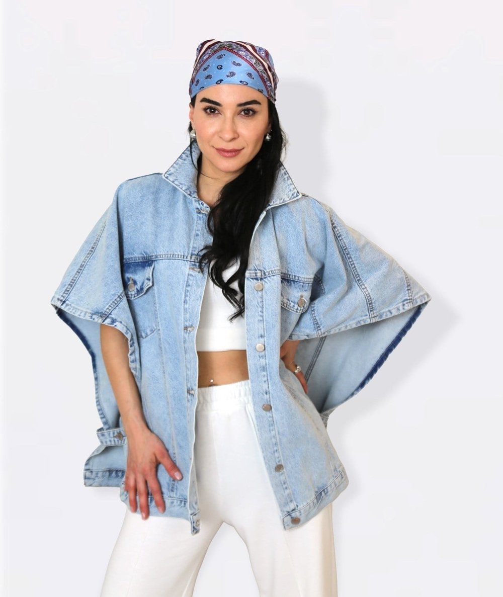 Oversize Denim Yelek