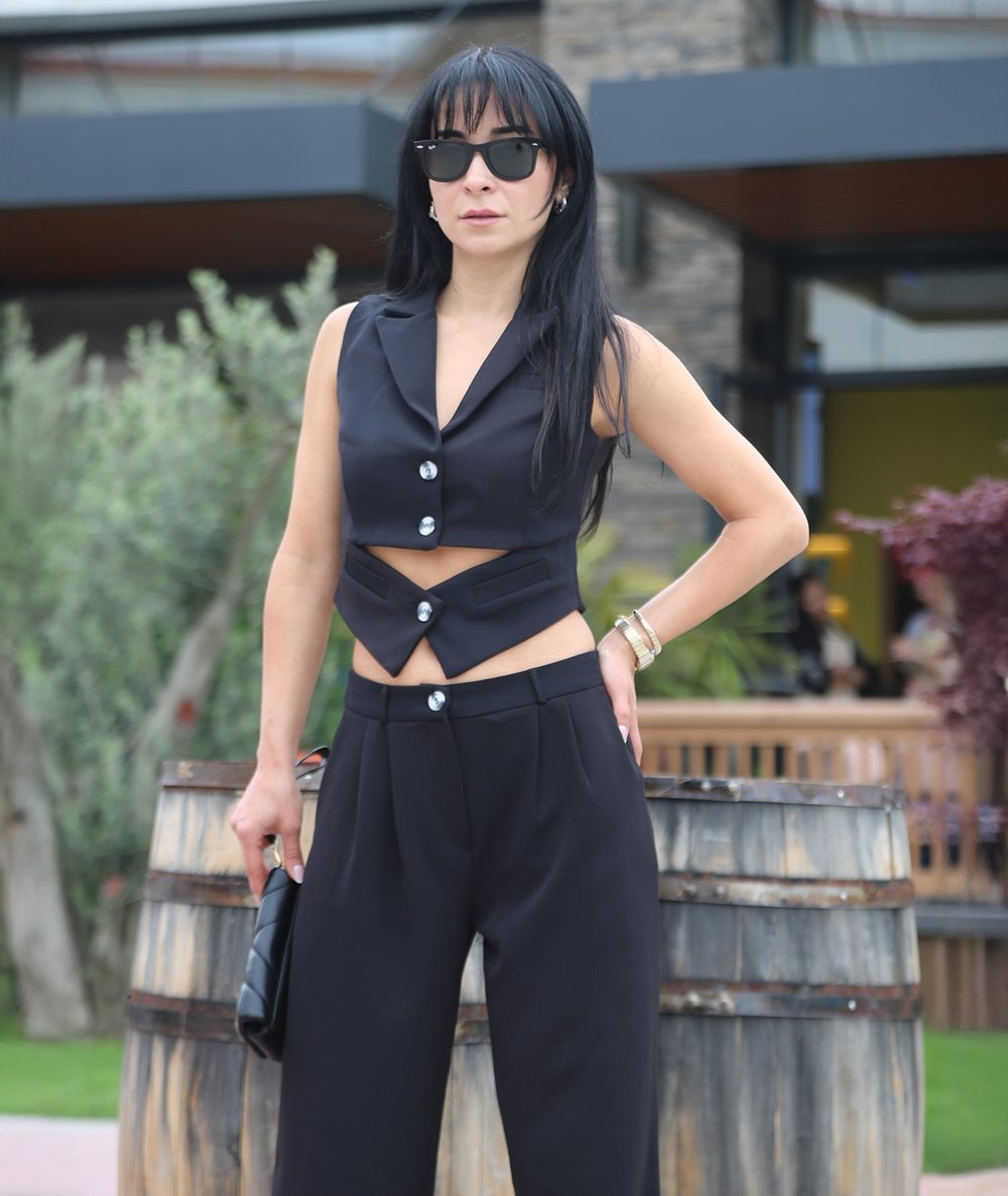 Yelek - Pantalon Siyah Takım